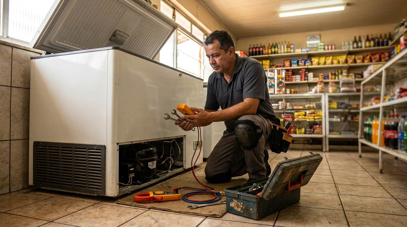 Técnico de conserto de freezer em residência em Limeira‑SP